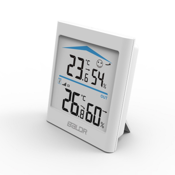 Купить BALDR B0135T2H2-WHITE цифровой термогигрометр с внешним датчиком, белый